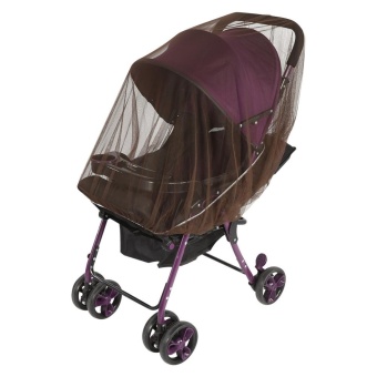 Baby Kids Stroller Pushchair Mosquito Insect Net Buggy Safe Protection Mesh Cover (Coffee) - intl