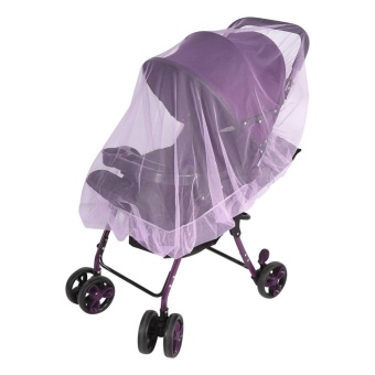 Baby Kids Stroller Pushchair Mosquito Insect Net Buggy Safe Protection Mesh Cover (Purple) - intl