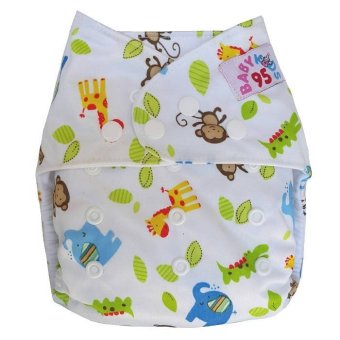 BABYKIDS95 กางเกงผ้าอ้อมซักได้ ชนิดกันน้ำ รุ่นดีลักส์ ไซส์เด็ก 3-16กก. (สีขาวลายสัตว์) BABYKIDS95 กางเกงผ้าอ้อมซักได้ ชนิดกันน้ำ รุ่นดีลักส์ ไซส์เด็ก 3-16กก. (สีขาวลายสัตว์)