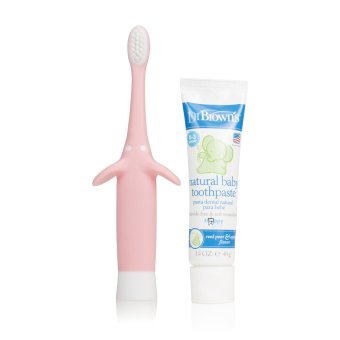 Dr.Brown's ชุดแปรงสีฟันเด็กพร้อมยาสีฟัน Infant to Toddler Toothbrush, Toothpaste Combo Pack (Pink) Dr.Brown's ชุดแปรงสีฟันเด็กพร้อมยาสีฟัน Infant to Toddler Toothbrush, Toothpaste Combo Pack (Pink)