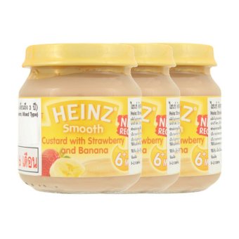 ขายยกลัง! Heinz Custard สตรอเบอรี่ + กล้วย 110ก. (แพค 3) ขายยกลัง! Heinz Custard สตรอเบอรี่ + กล้วย 110ก. (แพค 3)