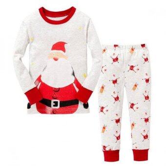 Baby Wardrobe ชุดนอนเด็ก Santa Claus สีขาว-ครีม-แดง Baby Wardrobe ชุดนอนเด็ก Santa Claus สีขาว-ครีม-แดง