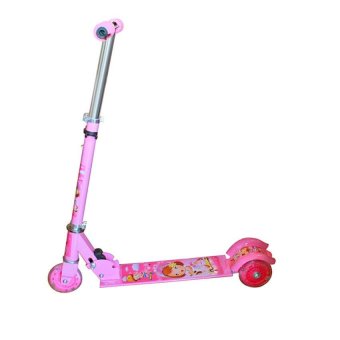 Scooter สกู๊ตเตอร์สามล้อ แบบล้อพลาสติกมีไฟ รุ่น SCT777 (Pink) Scooter สกู๊ตเตอร์สามล้อ แบบล้อพลาสติกมีไฟ รุ่น SCT777 (Pink)