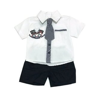 ฺBaby เซ็ทเสื้อผ้าเด็กชาย 3ชิ้น ( เสื้อเชิ๊ต+เนคไท+กางเกง ) สีขาวเนคไท ฺBaby เซ็ทเสื้อผ้าเด็กชาย 3ชิ้น ( เสื้อเชิ๊ต+เนคไท+กางเกง ) สีขาวเนคไท