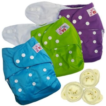 กางเกงผ้าอ้อมกันน้ำ+แผ่นซับไมโครฯ Size:3-16กก. เซ็ท3ตัว (Purple/Green/Blue)(Multicolor Others) กางเกงผ้าอ้อมกันน้ำ+แผ่นซับไมโครฯ Size:3-16กก. เซ็ท3ตัว (Purple/Green/Blue)(Multicolor Others)