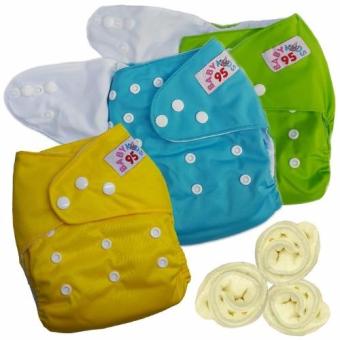 กางเกงผ้าอ้อมกันน้ำ+แผ่นซับไมโครฯ Size:3-16กก. เซ็ท3ตัว (Green/Blue/Yellow) กางเกงผ้าอ้อมกันน้ำ+แผ่นซับไมโครฯ Size:3-16กก. เซ็ท3ตัว (Green/Blue/Yellow)