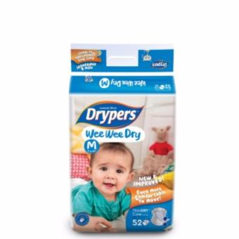 Drypers ผ้าอ้อมสำหรับเด็ก รุ่น WWD M 52 ชิ้น Drypers ผ้าอ้อมสำหรับเด็ก รุ่น WWD M 52 ชิ้น