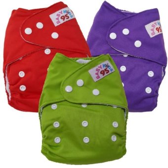 BABYKIDS95 กางเกงผ้าอ้อม ซักได้ กันน้ำ รุ่นดีลักส์ สีพื้น ไซส์เด็ก 3-16กก. S3013 พร้อมแผ่นซับไมโครไฟเบอร์ เซ็ท 3 ตัว BABYKIDS95 กางเกงผ้าอ้อม ซักได้ กันน้ำ รุ่นดีลักส์ สีพื้น ไซส์เด็ก 3-16กก. S3013 พร้อมแผ่นซับไมโครไฟเบอร์ เซ็ท 3 ตัว