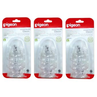 PIGEON จุกนมซิลิคอน ไซส์ L แพ็ค 3 ชิ้น (3 แพ็ค) PIGEON จุกนมซิลิคอน ไซส์ L แพ็ค 3 ชิ้น (3 แพ็ค)
