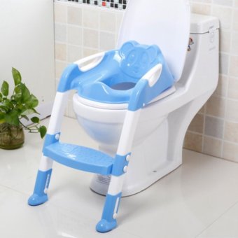 baby_kidsonline ฝารองชักโครกเด็กแบบมีบันได (สีฟ้า) baby_kidsonline ฝารองชักโครกเด็กแบบมีบันได (สีฟ้า)