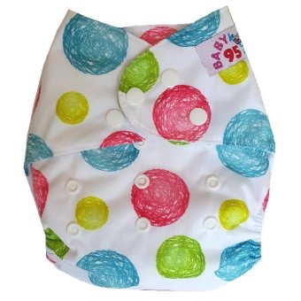 BABYKIDS95 กางเกงผ้าอ้อมซักได้ ชนิดกันน้ำ รุ่นดีลักส์ ไซส์เด็ก 3-16กก. (สีขาวลายวงกลม) BABYKIDS95 กางเกงผ้าอ้อมซักได้ ชนิดกันน้ำ รุ่นดีลักส์ ไซส์เด็ก 3-16กก. (สีขาวลายวงกลม)