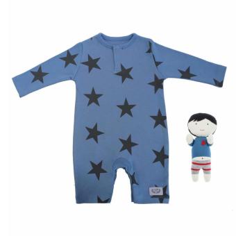 ชุดบอดี้สูทเด็กออแกนิค / Baby Blue Suit in Organic Cotton ชุดบอดี้สูทเด็กออแกนิค / Baby Blue Suit in Organic Cotton