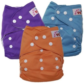 BABYKIDS95 กางเกงผ้าอ้อม ซักได้ กันน้ำ รุ่นดีลักส์ สีพื้น ไซส์เด็ก 3-16กก. S3003 พร้อมแผ่นซับไมโครไฟเบอร์ เซ็ท 3 ตัว BABYKIDS95 กางเกงผ้าอ้อม ซักได้ กันน้ำ รุ่นดีลักส์ สีพื้น ไซส์เด็ก 3-16กก. S3003 พร้อมแผ่นซับไมโครไฟเบอร์ เซ็ท 3 ตัว