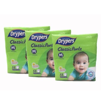 Drypers กางเกงผ้าอ้อมเด็ก คลาสสิคแพนท์ รุ่นเมกกะ ไซส์ M (ขายยกลัง3ห่อ) Drypers กางเกงผ้าอ้อมเด็ก คลาสสิคแพนท์ รุ่นเมกกะ ไซส์ M (ขายยกลัง3ห่อ)
