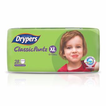 Drypers ผ้าอ้อมสำหรับเด็ก รุ่น Classicpantz XL 28 ชิ้น Drypers ผ้าอ้อมสำหรับเด็ก รุ่น Classicpantz XL 28 ชิ้น