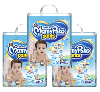 ขายยกลัง! Mamy Poko กางเกงผ้าอ้อม รุ่น Extra Dry Skin ไซส์ M แพ็ค 3 รวม 192 ชิ้น (สำหรับเด็กชาย) ขายยกลัง! Mamy Poko กางเกงผ้าอ้อม รุ่น Extra Dry Skin ไซส์ M แพ็ค 3 รวม 192 ชิ้น (สำหรับเด็กชาย)