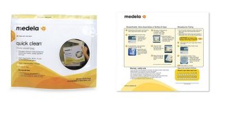 Medela ถุงซิป ฆ่าเชื้อโรค ด้วยไมโครเวฟ Medela ใบเดียว Medela ถุงซิป ฆ่าเชื้อโรค ด้วยไมโครเวฟ Medela ใบเดียว