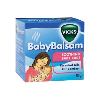 Vicks Babybalsum สูตรอ่อนโยน สำหรับเด็กเล็กโดยเฉพาะ 50 g. Vicks Babybalsum สูตรอ่อนโยน สำหรับเด็กเล็กโดยเฉพาะ 50 g.