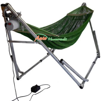 Auto Hammock เปลไกวเด็กอัตโนมัติแบบเปลญวนใหญ่สีเขียวกับมอเตอร์ Vinanoi 100Kg. Auto Hammock เปลไกวเด็กอัตโนมัติแบบเปลญวนใหญ่สีเขียวกับมอเตอร์ Vinanoi 100Kg.