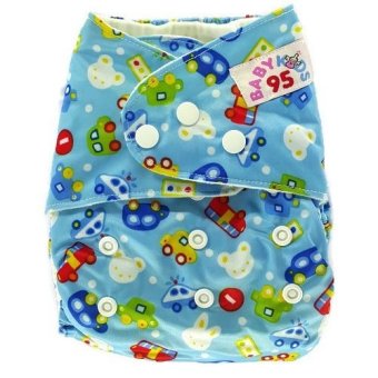 BABYKIDS95 กางเกงผ้าอ้อมซักได้ ชนิดกันน้ำ รุ่นดีลักส์ ไซส์เด็ก 3-16กก. (สีฟ้าลายรถ) BABYKIDS95 กางเกงผ้าอ้อมซักได้ ชนิดกันน้ำ รุ่นดีลักส์ ไซส์เด็ก 3-16กก. (สีฟ้าลายรถ)