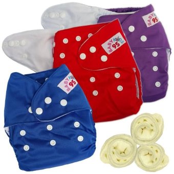 กางเกงผ้าอ้อมกันน้ำ+แผ่นซับไมโครฯ Size:3-16กก. เซ็ท3ตัว (Purple/Red/Dark Blue)(Multicolor Others) กางเกงผ้าอ้อมกันน้ำ+แผ่นซับไมโครฯ Size:3-16กก. เซ็ท3ตัว (Purple/Red/Dark Blue)(Multicolor Others)