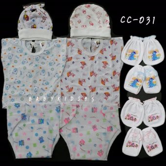 BABYKIDS95 เสื้อ+หมวก+ถุงมือ+ถุงเท้า+กางเกงผ้าอ้อมสาลูเป้าหนา เด็กแรกเกิด-6เดือน CC-031 เซ็ท 14 ชิ้น BABYKIDS95 เสื้อ+หมวก+ถุงมือ+ถุงเท้า+กางเกงผ้าอ้อมสาลูเป้าหนา เด็กแรกเกิด-6เดือน CC-031 เซ็ท 14 ชิ้น