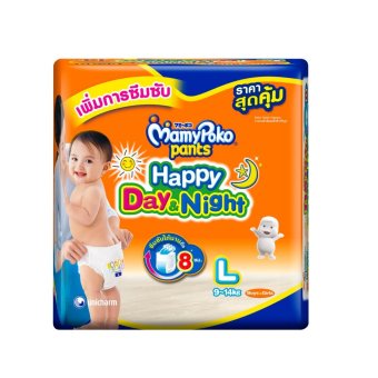 ขายยกลัง! Mamy Poko กางเกงผ้าอ้อม รุ่น Happy Day & Night ไซส์ L แพค 14 ชิ้น ( 8 แพค) ขายยกลัง! Mamy Poko กางเกงผ้าอ้อม รุ่น Happy Day & Night ไซส์ L แพค 14 ชิ้น ( 8 แพค)