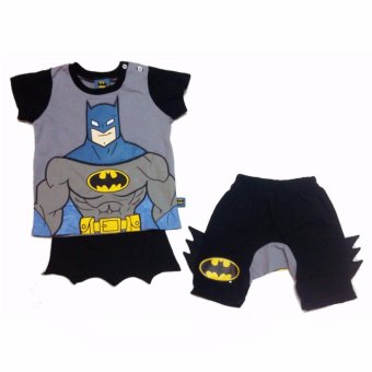 Batman เสื้อผ้าเด็ก ชุดเสื้อและกางเกง มีผ้าคลุมติดด้านหลัง รุ่น - ผ้าฝ้าย 100% - Size S M L XL - A1602 Batman เสื้อผ้าเด็ก ชุดเสื้อและกางเกง มีผ้าคลุมติดด้านหลัง รุ่น - ผ้าฝ้าย 100% - Size S M L XL - A1602
