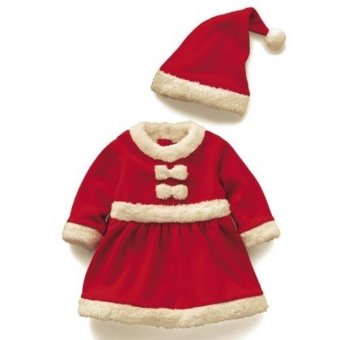 Cikicoko Dress Santy girl เดรสซานตาสาวน้อย พร้อมหมวก (สำหรับเด็กอายุ 9 เดือน - 4 ขวบ) Cikicoko Dress Santy girl เดรสซานตาสาวน้อย พร้อมหมวก (สำหรับเด็กอายุ 9 เดือน - 4 ขวบ)