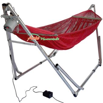 Auto Hammock เปลไกวเด็กอัตโนมัติแบบเปลญวนใหญ่สีแดงกับมอเตอร์ Vinanoi 80 Kg. Auto Hammock เปลไกวเด็กอัตโนมัติแบบเปลญวนใหญ่สีแดงกับมอเตอร์ Vinanoi 80 Kg.