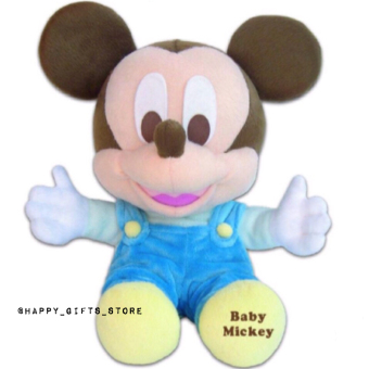 Disney ตุ๊กตา Mickey มิกกี้ เมาส์ เบบี้ ใส่เอี๊ยม ท่านั่ง ขนาด 11 นิ้ว (สีฟ้า) Disney ตุ๊กตา Mickey มิกกี้ เมาส์ เบบี้ ใส่เอี๊ยม ท่านั่ง ขนาด 11 นิ้ว (สีฟ้า)