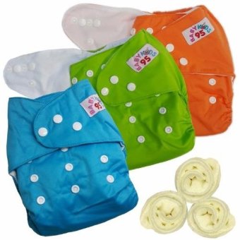 กางเกงผ้าอ้อมกันน้ำ+แผ่นซับไมโครฯ Size:3-16กก. เซ็ท3ตัว (Orange/Green/Blue) กางเกงผ้าอ้อมกันน้ำ+แผ่นซับไมโครฯ Size:3-16กก. เซ็ท3ตัว (Orange/Green/Blue)