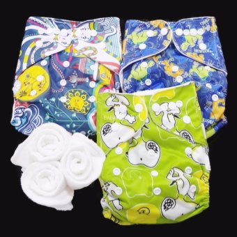 กางเกงผ้าอ้อม กันน้ำ PUL +แผ่นซับไมโครฯ Size:3-16กก. เซ็ท3ตัว A3-3017 กางเกงผ้าอ้อม กันน้ำ PUL +แผ่นซับไมโครฯ Size:3-16กก. เซ็ท3ตัว A3-3017