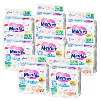 ขายยกลัง! Merries ผ้าอ้อมเมอร์รี่ส์ชนิดเทป ไซส์ S 24 ชิ้น x 8 แพค (รวม 192 ชิ้น) ขายยกลัง! Merries ผ้าอ้อมเมอร์รี่ส์ชนิดเทป ไซส์ S 24 ชิ้น x 8 แพค (รวม 192 ชิ้น)