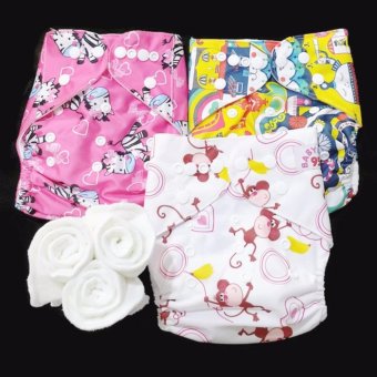 กางเกงผ้าอ้อม กันน้ำ PUL +แผ่นซับไมโครฯ Size:3-16กก. เซ็ท3ตัว A3-3005 กางเกงผ้าอ้อม กันน้ำ PUL +แผ่นซับไมโครฯ Size:3-16กก. เซ็ท3ตัว A3-3005