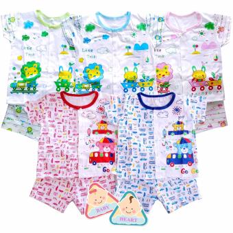 Baby heart ชุดเด็กแรกเกิด เสื้อแขนสั้นกางเกงขาสั้น 5 ชุด รุ่น Cotton 100% แพ็ค 5 ชุด Baby heart ชุดเด็กแรกเกิด เสื้อแขนสั้นกางเกงขาสั้น 5 ชุด รุ่น Cotton 100% แพ็ค 5 ชุด