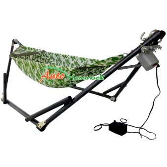 Auto Hammock เปลนอนเด็กแบบเปลไกวอัตโนมัติผ้าเปลเล็กสไตล์เปลญวนสีเขียว(Hammock)กับมอเตอร์ VN-365 Auto Hammock เปลนอนเด็กแบบเปลไกวอัตโนมัติผ้าเปลเล็กสไตล์เปลญวนสีเขียว(Hammock)กับมอเตอร์ VN-365