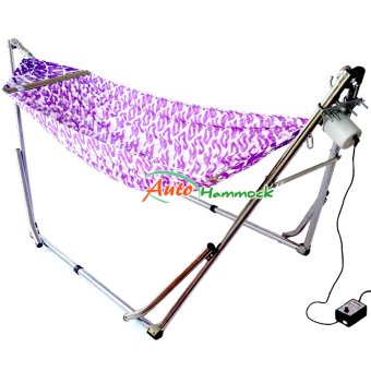 Auto Hammock เปลไกวเด็กอัตโนมัติแบบเปลญวนใหญ่ (สีม่วงHAMMOCK) Auto Hammock เปลไกวเด็กอัตโนมัติแบบเปลญวนใหญ่ (สีม่วงHAMMOCK)