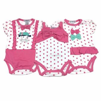 LITTLE BABY M เสื้อผ้าเด็กเล็ก บอดี้สูท set สีชมพู 3ตัว LITTLE BABY M เสื้อผ้าเด็กเล็ก บอดี้สูท set สีชมพู 3ตัว
