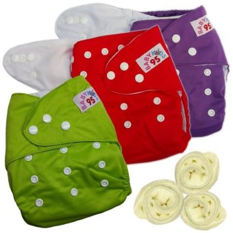 กางเกงผ้าอ้อมกันน้ำ+แผ่นซับไมโครฯ Size:3-16กก. เซ็ท3ตัว (Purple/Red/Green)(Multicolor Others) กางเกงผ้าอ้อมกันน้ำ+แผ่นซับไมโครฯ Size:3-16กก. เซ็ท3ตัว (Purple/Red/Green)(Multicolor Others)
