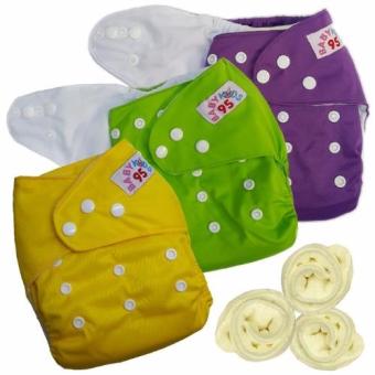 กางเกงผ้าอ้อมกันน้ำ+แผ่นซับไมโครฯ Size:3-16กก. เซ็ท3ตัว (Purple/Green/Yellow) กางเกงผ้าอ้อมกันน้ำ+แผ่นซับไมโครฯ Size:3-16กก. เซ็ท3ตัว (Purple/Green/Yellow)