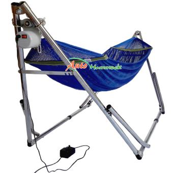 Auto Hammock เปลไกวเด็กอัตโนมัติแบบเปลญวนใหญ่สีน้ำเงินกับมอเตอร์ Vinanoi100Kg. Auto Hammock เปลไกวเด็กอัตโนมัติแบบเปลญวนใหญ่สีน้ำเงินกับมอเตอร์ Vinanoi100Kg.