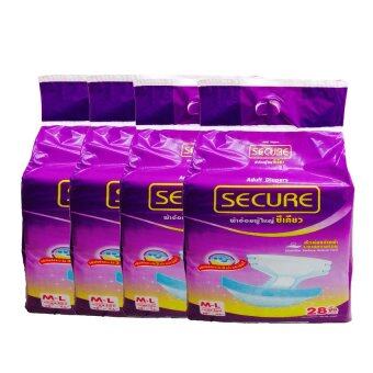 ขายยกลัง Secure ผ้าอ้อมแบบเทปผู้ใหญ่ size L-XL 4 ถุง/ลัง ( 24 ชิ้น/ถุง ) ขายยกลัง Secure ผ้าอ้อมแบบเทปผู้ใหญ่ size L-XL 4 ถุง/ลัง ( 24 ชิ้น/ถุง )