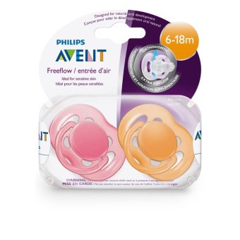 Philips AVENT จุกนมหลอก 6-18 เดือน แพคคู่(BPA Free) สี ชมพู-ส้ม Philips AVENT จุกนมหลอก 6-18 เดือน แพคคู่(BPA Free) สี ชมพู-ส้ม