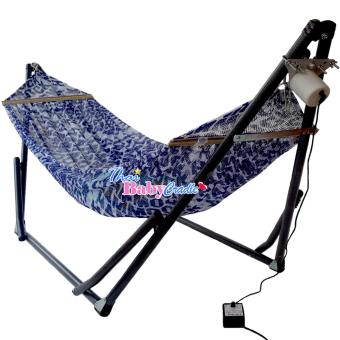 Auto Hammockเปลนอนเด็กสไตล์เปลญวน (ขนาดจัมโบ้)สีฟ้า(Hammock) แบบไกวอัตโนมัติกับมอเตอร์ S-Baby Auto Hammockเปลนอนเด็กสไตล์เปลญวน (ขนาดจัมโบ้)สีฟ้า(Hammock) แบบไกวอัตโนมัติกับมอเตอร์ S-Baby