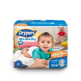 Drypers ผ้าอ้อมสำหรับเด็ก รุ่น WWD M 20 ชิ้น Drypers ผ้าอ้อมสำหรับเด็ก รุ่น WWD M 20 ชิ้น