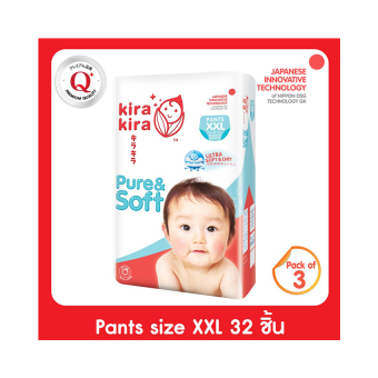ขายยกลัง! Kira Kira กางเกงผ้าอ้อม เพียวร์แอนด์ซอฟต์ ไซส์ XXL 3 แพ็ค (96 ชิ้น) ขายยกลัง! Kira Kira กางเกงผ้าอ้อม เพียวร์แอนด์ซอฟต์ ไซส์ XXL 3 แพ็ค (96 ชิ้น)