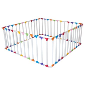 Kidition คอกกั้นเด็ก PVC สีขาวข้อต่อสลับสี size M (1.5 m x 1.5 m) DIY Kidition คอกกั้นเด็ก PVC สีขาวข้อต่อสลับสี size M (1.5 m x 1.5 m) DIY