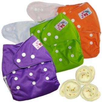 กางเกงผ้าอ้อมกันน้ำ+แผ่นซับไมโครฯ Size:3-16กก. เซ็ท3ตัว (Orange/Green/Purple) กางเกงผ้าอ้อมกันน้ำ+แผ่นซับไมโครฯ Size:3-16กก. เซ็ท3ตัว (Orange/Green/Purple)