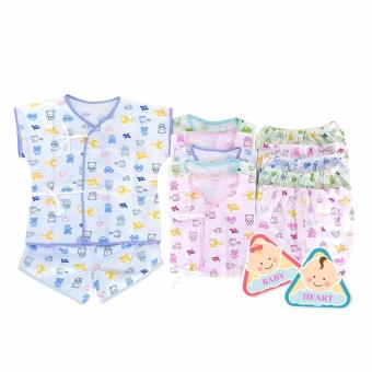 Baby heart ชุดเด็กแรกเกิด ผูกหน้า รุ่นCotton 100% แพ็ค 6 ตัว Baby heart ชุดเด็กแรกเกิด ผูกหน้า รุ่นCotton 100% แพ็ค 6 ตัว